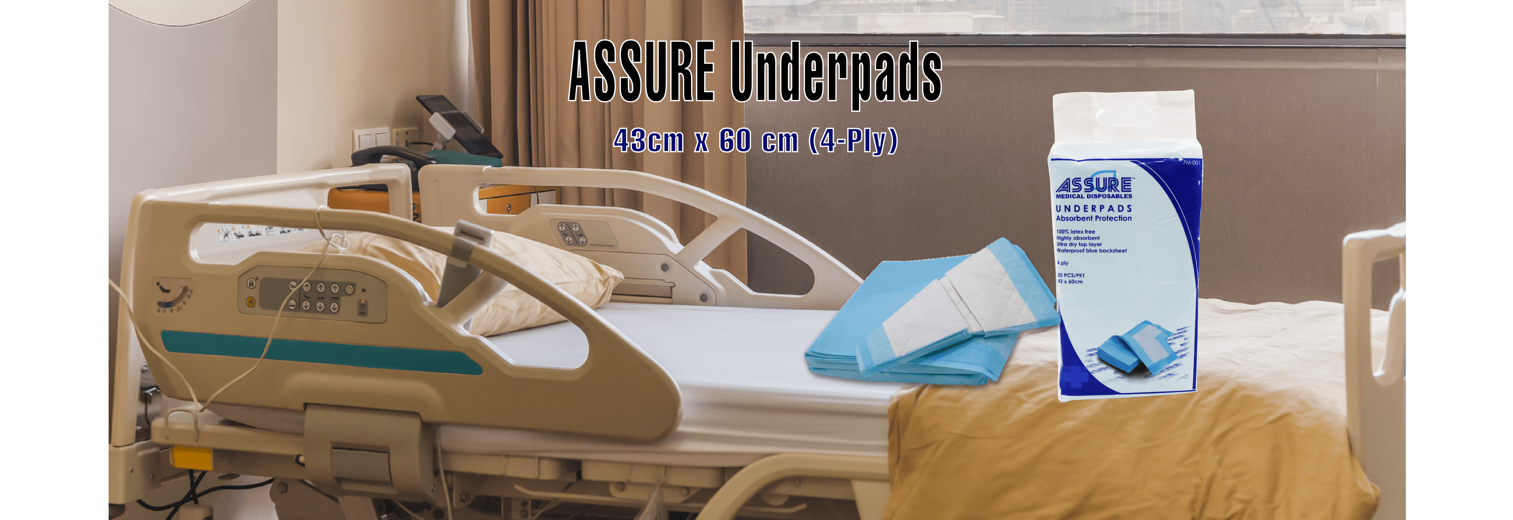 assure underpads 43cmx60cm - banner